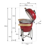 Asador Cerámico Grill Pal 21" Azul