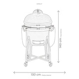 Asador Cerámico Grill Pal 21" Azul