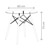 Comedor Mesa Well Glass + 4 Sillas Well